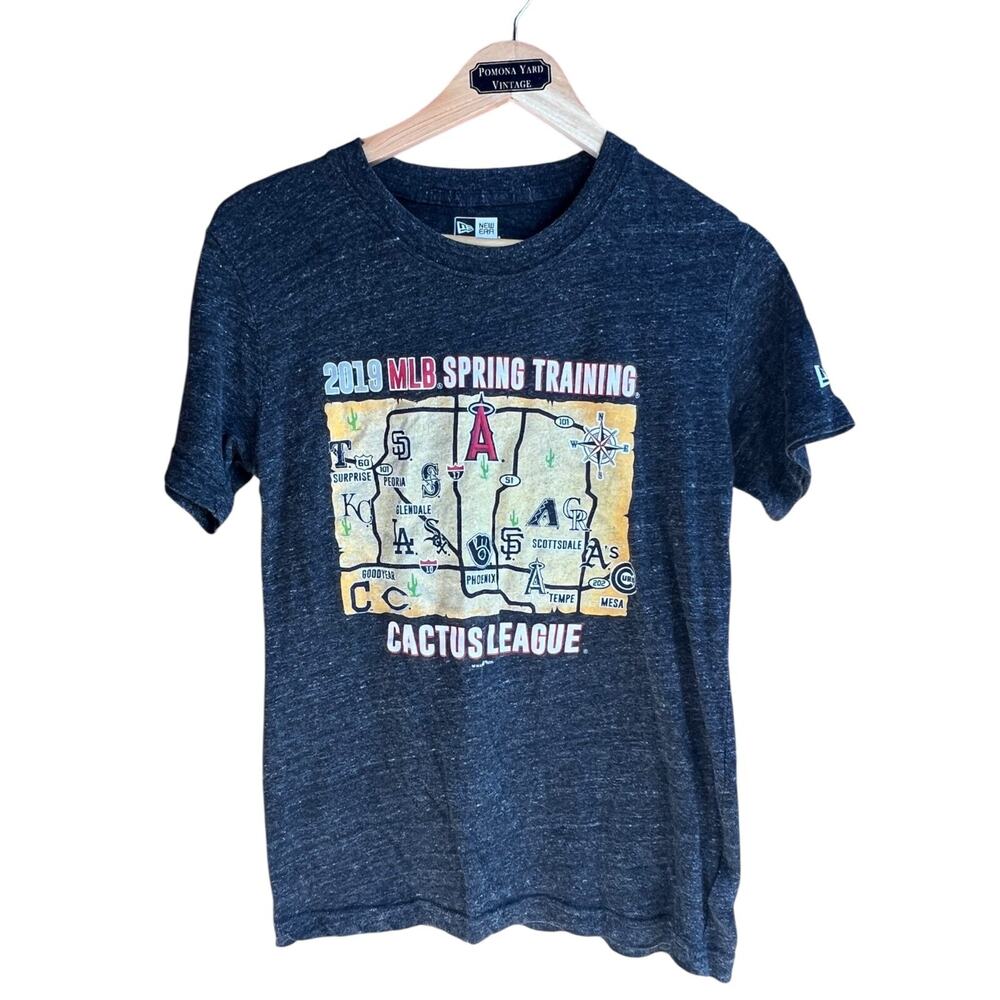 2019 MLB Springs Training New Era Men's Shirt Cactus League Grey Size XS